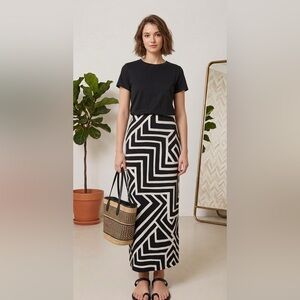 Anthropologie Geometric Maxi Skirt